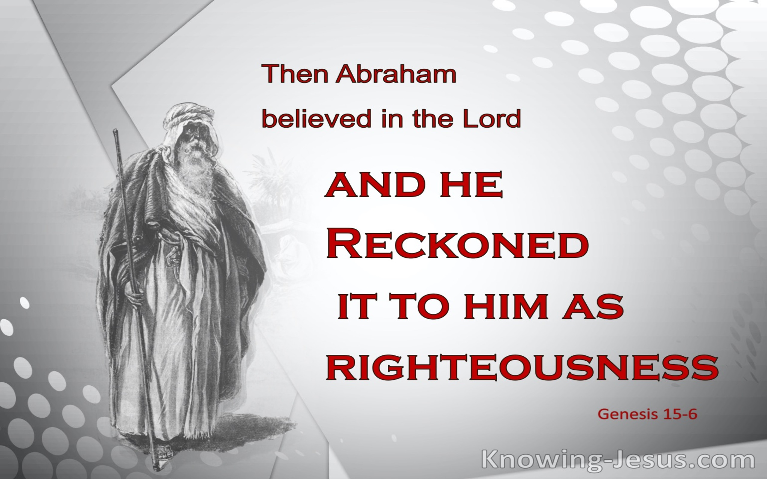 Genesis 15:6 Abraham Believed God (red)